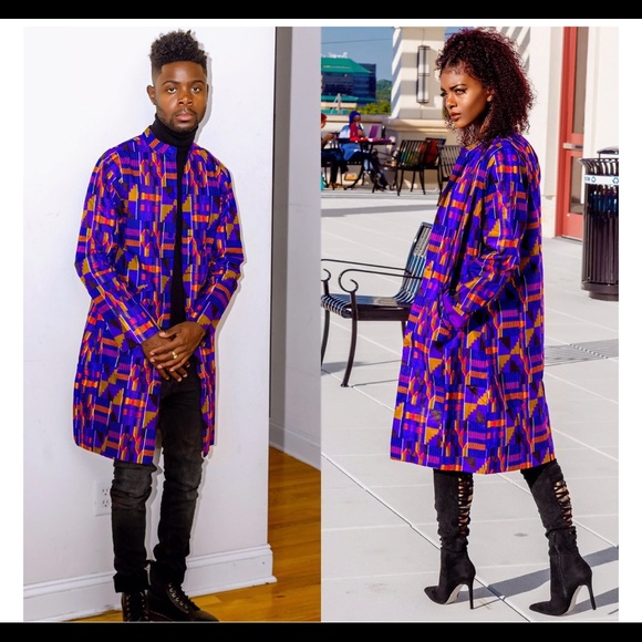 Dashiki Pride Kente Mauve Jacket - Picture 6 of 6